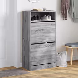 Scarpiera Grigio Sonoma 60x34x116 cm in Legno Multistratocod mxl 134805 - Vista aggiuntiva 3