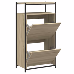 Scarpiera Rovere Sonoma 60x34x112 cm in Legno Multistratocod mxl 86826 - Vista aggiuntiva 2