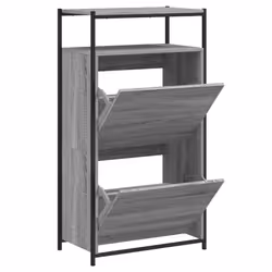 Scarpiera Grigio Sonoma 60x34x112 cm in Legno Multistratocod mxl 86825 - Vista aggiuntiva 2