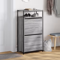 Scarpiera Grigio Sonoma 60x34x112 cm in Legno Multistratocod mxl 86825 - Vista aggiuntiva 3