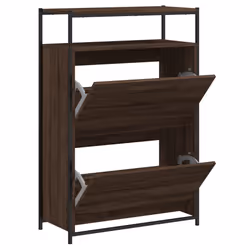 Scarpiera Rovere Marrone 75x34x112 cm in Legno Multistratocod mxl 110810 - Vista aggiuntiva 2