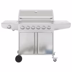 vidaXL Griglia Barbecue a Gas con 7 Bruciatori Argento in Acciaio - Vista aggiuntiva 3