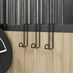 Supporti Briglie 3 pz in Acciaio Nero Vidaxl 876486
