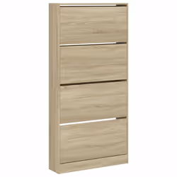 Scarpiera 4 Cassetti Ribaltabili Rovere Sonoma 80x21x163,5 cmcod mxl 110388 - Vista aggiuntiva 2