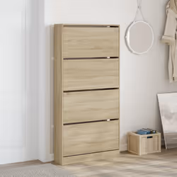 Scarpiera 4 Cassetti Ribaltabili Rovere Sonoma 80x21x163,5 cmcod mxl 110388 - Vista aggiuntiva 3