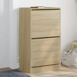 Vidaxl - Scarpiera 2 Cassetti Ribaltabili Rovere Sonoma 60x42x108 cm