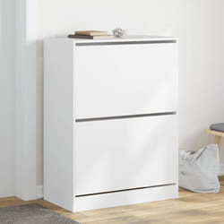 Vidaxl - Scarpiera con 2 Cassetti Ribaltabili Bianca 80x42x108 cm