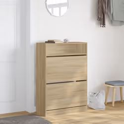 Scarpiera 2 Cassetti Ribaltabili Rovere Sonoma 80x34x116 cmcod mxl 110396 - Vista aggiuntiva 3