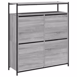 Scarpiera 4 Cassetti Ribaltabili Grigio Sonoma 100x34x112 cmcod mxl 86510 - Vista aggiuntiva 2