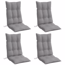 Cuscini per Sedia Schienale Alto 4 pz Grigio Tessuto Oxfordcod mxl 114667 - Vista aggiuntiva 3
