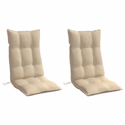 Cuscini per Sedia con Schienale Alto 2 pz Beige Tessuto Oxfordcod mxl 90697 - Vista aggiuntiva 3