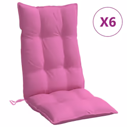 Cuscini per Sedia con Schienale Alto 6pz Rosa in Tessuto Oxfordcod mxl 90689 - Vista aggiuntiva 2