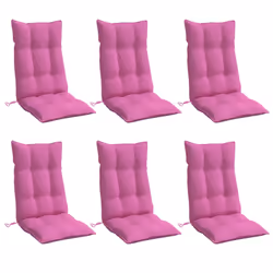 Cuscini per Sedia con Schienale Alto 6pz Rosa in Tessuto Oxfordcod mxl 90689 - Vista aggiuntiva 3