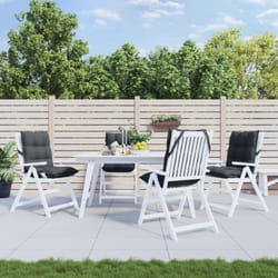 Cuscini per Sedie Schienali Bassi 4 pz Antracite Tessuto Oxford - Vidaxl