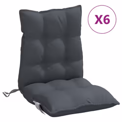 Cuscini per Sedie Schienali Bassi 6 pz Antracite Tessuto Oxfordcod mxl 114903 - Vista aggiuntiva 2