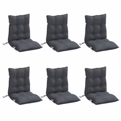 Cuscini per Sedie Schienali Bassi 6 pz Antracite Tessuto Oxfordcod mxl 114903 - Vista aggiuntiva 3