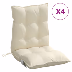 Cuscini per Sedia Schienale Basso 4 pz Crema in Tessuto Oxfordcod mxl 114747 - Vista aggiuntiva 2