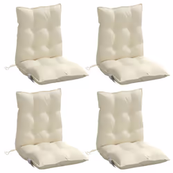 Cuscini per Sedia Schienale Basso 4 pz Crema in Tessuto Oxfordcod mxl 114747 - Vista aggiuntiva 3