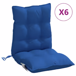 Cuscini Sedia con Schienale Basso 6 pz Blu Reale Tessuto Oxfordcod mxl 117102 - Vista aggiuntiva 2