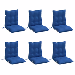 Cuscini Sedia con Schienale Basso 6 pz Blu Reale Tessuto Oxfordcod mxl 117102 - Vista aggiuntiva 3