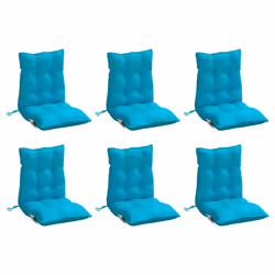 Cuscini Sedia Schienale Basso 6 pz Turchese in Tessuto Oxfordcod mxl 114911 - Vista aggiuntiva 3