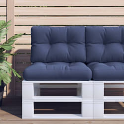 Cuscini per Pallet 2 pz Blu Marino in Tessuto Vidaxl 70774