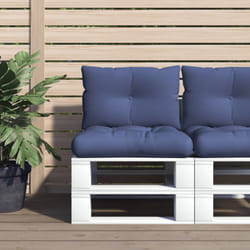 Set Cuscini per Pallet Blu Marino 60x38x13 cm in Tessuto Vidaxl 52140