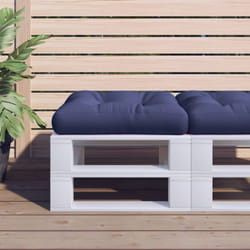 Cuscino per Pallet Blu Marino 60x61,5x10 cm in Tessuto Vidaxl 52385
