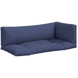 Cuscini per Pallet 3 pz Blu Marino in Tessuto Oxford Vidaxl