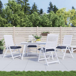 Cuscini per Sedia 4 pz Blu Marino 50x50x7 cm in Tessuto Oxford - Vidaxl