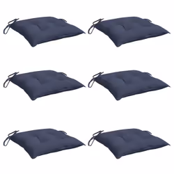 Cuscini per Sedia 6 pz Blu Marino 50x50x7 cm in Tessuto Oxfordcod mxl 115593 - Vista aggiuntiva 3