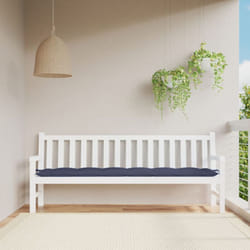 Cuscino Panca Giardino Blu Marino 200x50x7 cm in Tessuto Oxford - Vidaxl