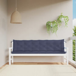 Cuscini per Panca 2 pz Blu Marino 200x50x7 cm in Tessuto Oxford - Vidaxl