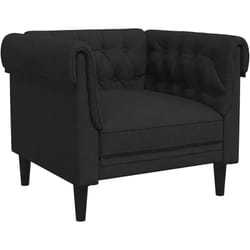 Vidaxl - Poltrona Chesterfield Nera in Tessuto