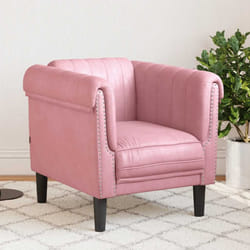 vidaXL Poltrona Rosa in Velluto