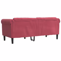 VidaXL 372579 divano 2 seduta(e) Rosso - Vista aggiuntiva 6