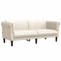 Divano a 2 Posti Crema in Vellutocod mxl 91465 - Vista aggiuntiva 2