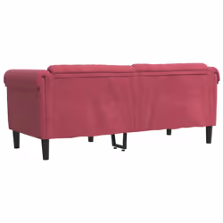 VidaXL 372589 divano 3 seduta(e) Rosso - Vista aggiuntiva 6