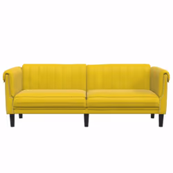 VidaXL 372591 divano 3 seduta(e) Giallo - Vista aggiuntiva 4