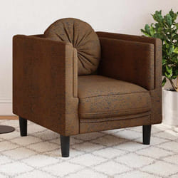 Poltrona con Cuscino Marrone in Vellutocod mxl 91416