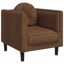 Poltrona con Cuscino Marrone in Vellutocod mxl 91416 - Vista aggiuntiva 2