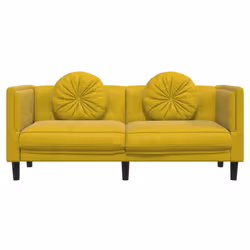 VidaXL 372648 divano 3 seduta(e) Giallo - Vista aggiuntiva 4