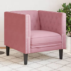 Vidaxl - Poltrona Chesterfield Rosa in Velluto 319910