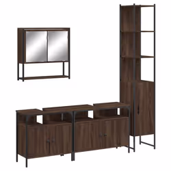 VidaXL 3214689, Marrone, Legno, Acciaio, 330 mm, 330 mm, 1855 mm, 4 pz
