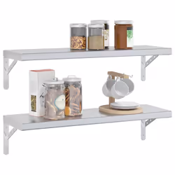 VidaXL 3214507 scaffale Acciaio inox Argento - Vista aggiuntiva 4