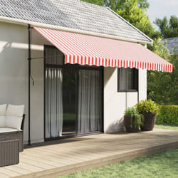 Tessuto di Ricambio per Tenda Strisce Rosse e Bianche 4x3,5 m vidaXL59294