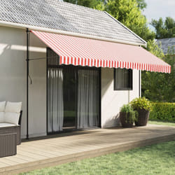 Tessuto di Ricambio per Tenda Strisce Rosse e Bianche 4,5x3 m Vidaxl 73598