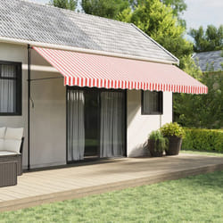 Tessuto di Ricambio per Tenda Strisce Rosse e Bianche 5x3,5 m Vidaxl 28523
