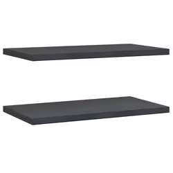 vidaXL Mensole a Muro 2 pz 75x40x3 cm Nero in Acciaio Inossidabile - Vista aggiuntiva 2