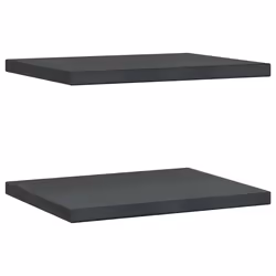 vidaXL Mensole a Muro 2 pz 50x40x3 cm Nero in Acciaio Inossidabile - Vista aggiuntiva 2